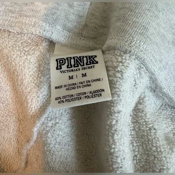 Victoria’s Secret Pink Gray capri Sweats with Pink Lettering - Picture 4 of 12